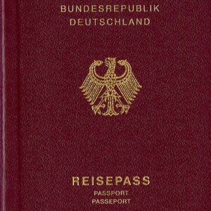 German passport cover page