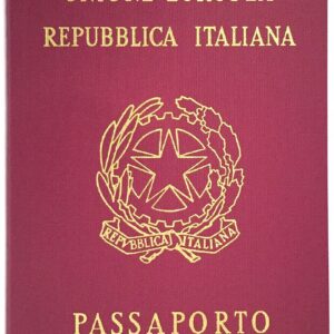 Italian passport cover Page